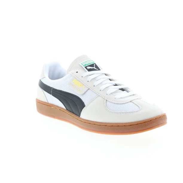 PU & MA Super Team OG 39042409 Mens White Suede Lifestyle Sneakers Shoes