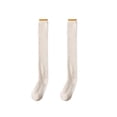 thumbnail image 3 of yuksok Women Knee High Socks over Knee Girls Long Stocking for Dorm Home Study Room White, 3 of 7