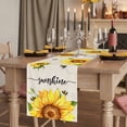 thumbnail image 2 of Sunflowers 90 Inch Table Runner, Farmhouse Bees Vintage Sunshine Summer Farmhouse Dresser Scarf Cotton & Linen Tablerunner for Dining/Kitchen Island/Holiday Party Décor 13" x 90", 2 of 9