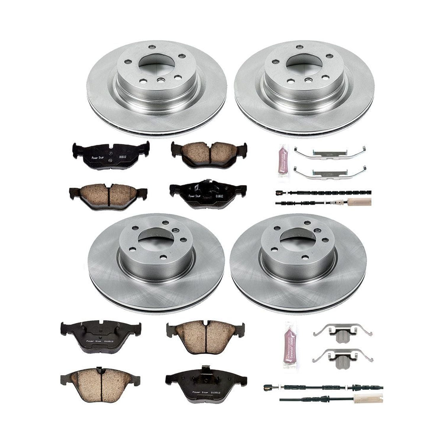 Power Stop Front and Rear Stock Replacement Brake Pad and Rotor Kit KOE6072