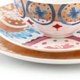 thumbnail image 4 of Spice by Tia Mowry Savory Saffron 18 Piece Round Fine Ceramic Dinnerware Set in Honey Gold, 4 of 5