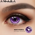 thumbnail image 4 of AMARA-lentes de contacto de colores para Cosplay, lentillas de Anime para Halloween, belleza púrpura, cosmética anual, 2 uds., 4 of 4