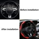 thumbnail image 4 of Funda para volante de coche de piel de fibra de carbono elástica de 37-38 cm (roja), antideslizante, transpirable, sin aro interior, talla universal, 4 of 5