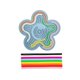 thumbnail image 3 of Tablero de actividades sensoriales, tablero de actividades para niños, tablero sensorial de silicona con diseño de flores, juguete de viaje para avión Flores azules, 3 of 10