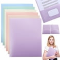 thumbnail image 3 of YAZHPA Folders with Pockets(6 Pack, Assorted Colors), 2 Pocket Folders Fit Letter Size Paper, Paper File Folder for S-chool Office Home Business, 3 of 9