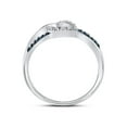 thumbnail image 4 of Diamond Princess 10kt White Gold Womens Round Blue Color Enhanced Diamond Captured Heart Ring 1/10 Cttw, 4 of 4