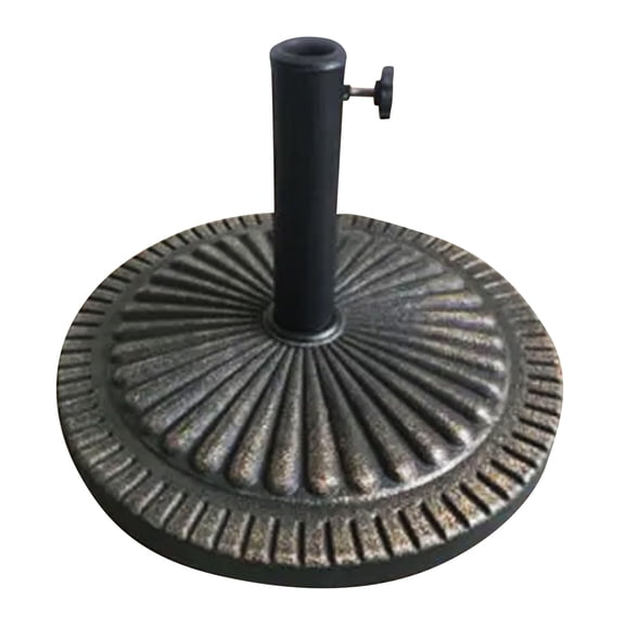 YEXJ 22 Inch Umbrella Base in Bronze - Heavy-Duty Cast Stone Stand Fits Up to 2" Umbrella Poles for Patio & Outdoor Use