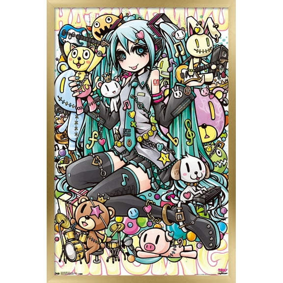 Hatsune Miku - Toys Wall Poster, 22.375" x 34", Framed