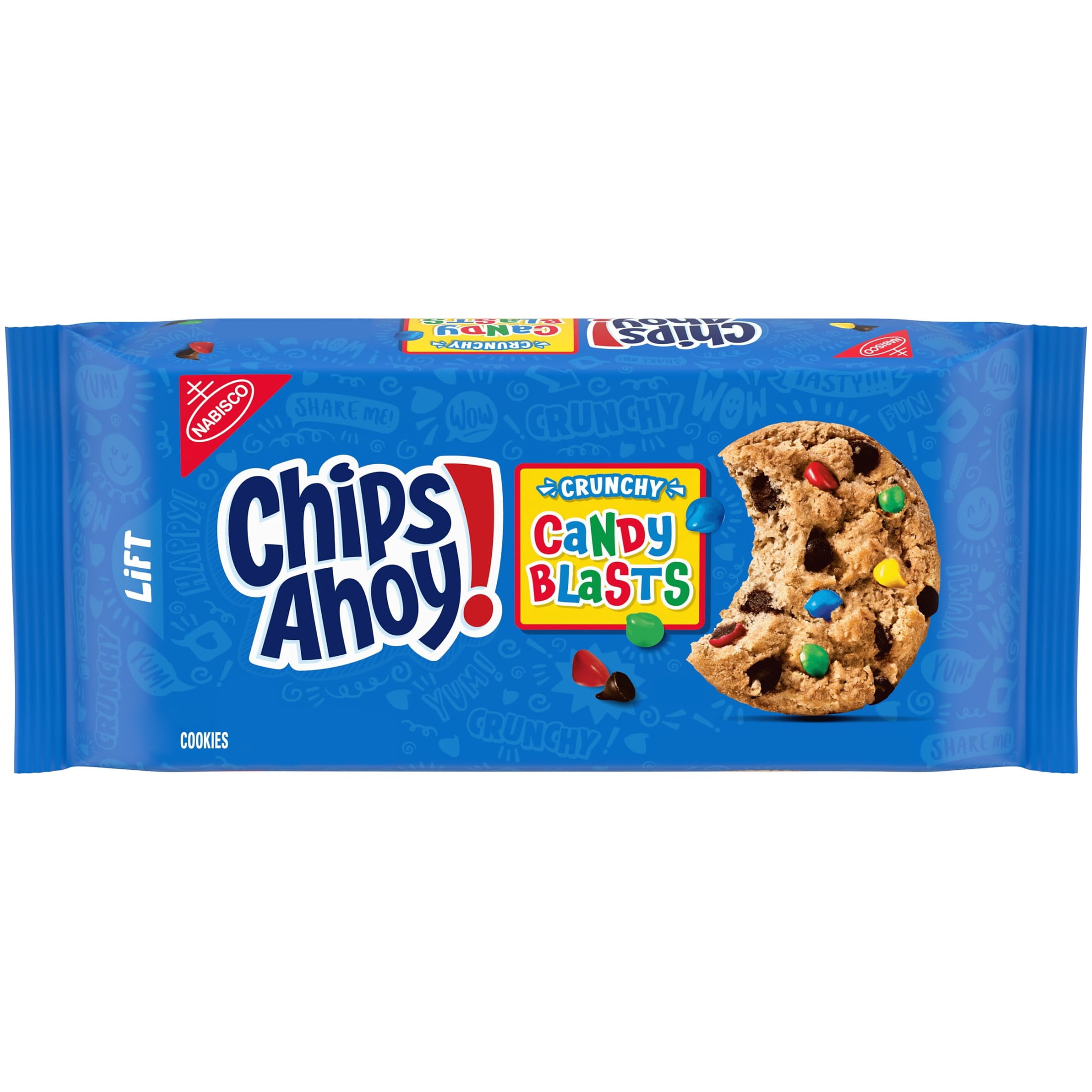 (3 pack) CHIPS AHOY! Crunchy Candy Blasts Fudgy Chocolate Chip Cookies, 12.4 oz