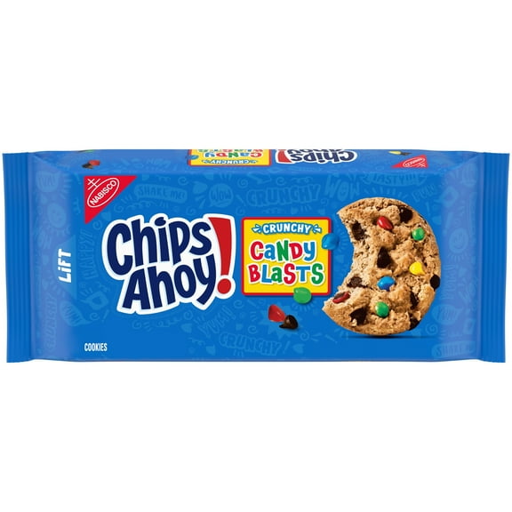 CHIPS AHOY! Crunchy Candy Blasts Fudgy Chocolate Chip Cookies, 12.4 oz