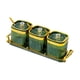 thumbnail image 3 of Tarro para condimentos, caja para condimentos, recipiente para sal y azúcar con bandeja, resistente para condimentos. verde, 3 of 9