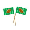 Club Pack of 600 Green, White, and Brown Football Food, Drink or Decoration Party Picks 2.5"