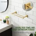 thumbnail image 4 of KOKOSIRI Hand Towel Bar Bathroom Towel Holder Rack for Bath Cabinet Towel Rails 16 Inch Brushed Gold Stainless Steel B5005BG-L16, 4 of 9