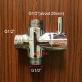 thumbnail image 5 of Válvula desviadora, válvula rubinetto G1/2 en adaptador otomano a T accessori cromati per rubinetti doccia bagno deviatore acqua valvola di riempimento maschio a 3 vie, 5 of 5