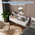 thumbnail image 7 of Floating Nightstand with Charging Station, LED Nightstand 1PC and Night Stand with Drawer for Living Room, Entryway Wall, Bedroom White Nightstand-White, 7 of 7