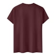 thumbnail image 3 of Women's Football Graphic T-Shirt, Women's Soccer Letter Print Short Sleeve T-Shirt, Casual Summer Neck Top for Women Sports Fan Tee Shirt Everyday for Soccer Tournament 2026 Wine Size: 2XL, 3 of 4