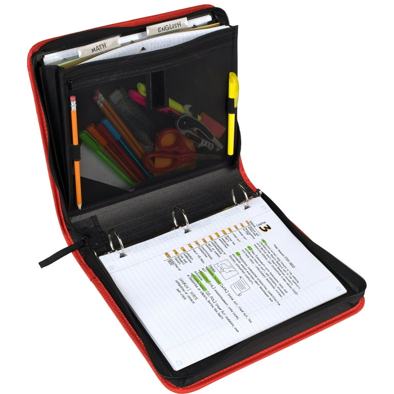 Five Star 1 12 Zipper Binder 500 Sheet Capacity Red - Binders