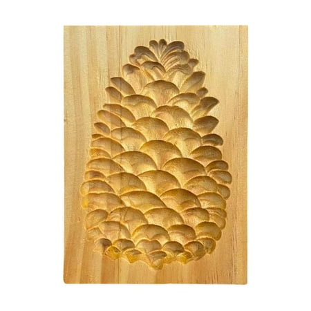 

Lacyie Pine Cone Mold Wooden Cookie Mold Wooden Cookie Biscuit Mold 3D Baking Mold Embossing Craft Decorating Baking Tool Suitable for Kitchen DIY everybody