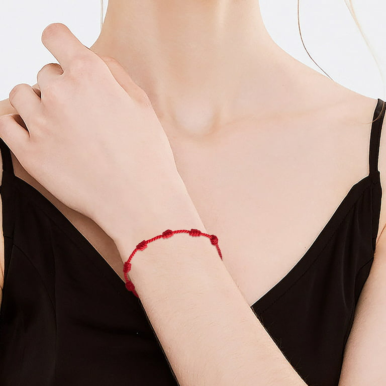 Baocc Accessories 2 Pieces Red String Bracelets Red Cord Bracelet  Adjustable Red Knot String Bracelet for and Good Luck for Friendship  Bracelets Red 