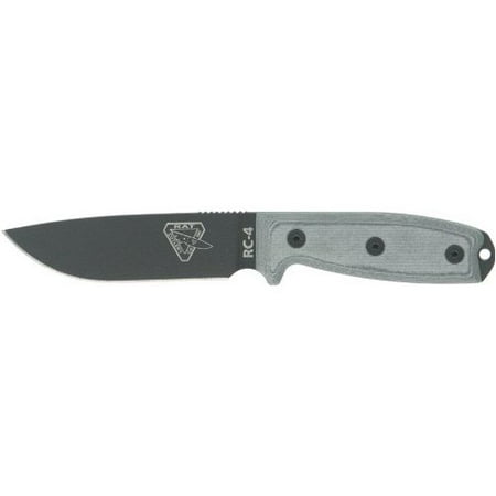 esee knives 4pmb model 4 plain edge fixed blade knife with black linen micarta handles multi-colored
