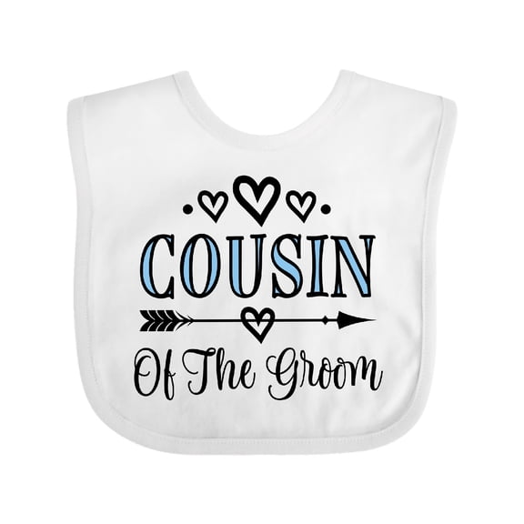 Inktastic Cousin of the Groom Wedding Party Boys or Girls Baby Bib