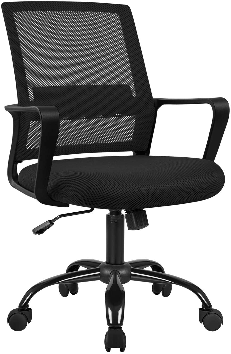 Black Mid Back Mesh Ergonomic Computer Desk Office Chair 