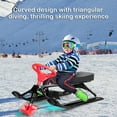 Toddler Snow Racer Costway Kids Snow Racer Sled with Metal Frame, Steering Wheel, Foot ...