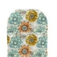 thumbnail image 5 of Jordan Manufacturing 50.5" x 19" Bridget Carmel Aqua Floral Rectangular Outdoor Adirondack Chair Cushion with Ties, 5 of 13