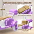 thumbnail image 7 of Xuanlur Upgrade 12V 2 Seater Dual Motor Kids Motorcycle, Girls Ride on Toys with Storage Compartments, Slow Start, USB, Bluetooth, Motorcycle for Kids Aged 3+(Purple), 7 of 7