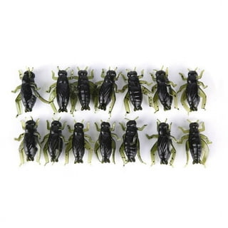 LYUMO 50 pcs Fishing Baits Fake Artificial Lure Green Soft Plastic Cricket  Insects, Artificial Lure Plastic Cricket, Cricket Baits