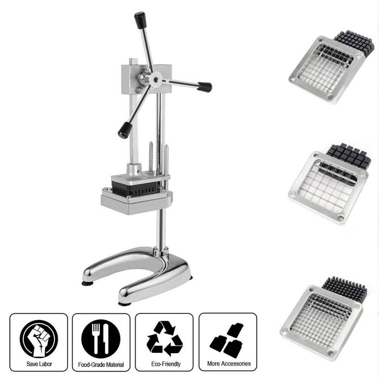 Lowestbest French Fries Maker Machine, Multipurpose Vertical French Fry  Cutter with Single 3/8 Stainless Steel Blades 