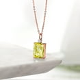 thumbnail image 4 of Gem Stone King 18K Rose Gold Plated Silver Yellow Lemon Quartz and White Moissanite Pendant Necklace for Women (6.95 Cttw, with 18 inch Chain), 4 of 4