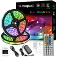 thumbnail image 1 of Hweilai LED Strip Lights, 20ft RGB Strip Lights 180 Units 5050 LED Tape Lights, Color Changing Strip Lights with RF Remote for Home Kitchen Bar Bed Lighting Decoration, 1 of 7