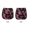 thumbnail image 3 of Rateoe Humming Bird And Tropical Printed 2 in 1 Women's Workout Shorts for Athletic Gym Running Shorts with Phone Pockets-XX-Large, 3 of 7