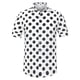 thumbnail image 1 of INSPIRE CHIC Camisa de lunares de verano para hombre, camisas hawaianas con patrón de manga corta y botones blanco S, 1 of 6