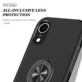 thumbnail image 4 of for iPhone XR Case, 360° Rotatable Ring Holder Kickstand Dual Layer Military-Grade Drop Tested Protection Support Car Holder Mount Magnetic Absorbing Bumper Phone Case, Black, 4 of 7