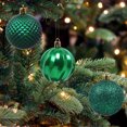thumbnail image 4 of 12pcs Christmas Baubles - Hanging Xmas Ornaments for Christmas Tree Decoration, Colorful Festive Decor for Holiday Party, Home, Living Room, Mantel & Office to Boost Christmas Vibe, Green, 4 of 9