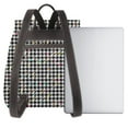 thumbnail image 3 of Lafuoo Black And White Houndstooth Pattern Leather Backpack, Adjustable Backpack Suitable for School Work, Suitable for Adults, Men, Women and Teenagers-One Size, 3 of 4