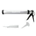 thumbnail image 1 of TICFOX Pistola de pegamento de silicona (600 ml) y 10 boquillas, tubo de aluminio, pistola de calafateo de silicona de 600 ml con 10 boquillas, 1 of 8