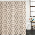 thumbnail image 3 of Beige Morocco Pattern Waterproof Fabric Shower Curtain,Modern Moroccan Geometric Abstract Art Waterproof Fabric Shower Curtain for Bathroom Bathtubs Shower Curtains with 12 Hooks Extra Long 72x84, 3 of 8