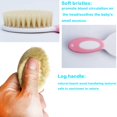 thumbnail image 4 of Set de cepillos para el cabello del bebé Duruan, cerdas suaves de cabra y silicona, 4 of 6