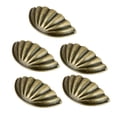thumbnail image 3 of Mango de tracción de la forma de la carcasa de metal de 5pcs que se usa for el cajón del vestidor del gabinete (Bronce) - 2.9''x1.3 '', 3 of 7