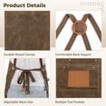 thumbnail image 4 of Tablier de Menuiserie pour Hommes, Tablier de Travail avec Multiples Poches à Outils, Tablier en Toile Cirée Durable, Tablier d'Atelier Robuste, Cadeaux pour Menuisiers, Charpentiers, Mécaniciens, 4 of 7