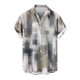 thumbnail image 5 of Camisa Hawaiana para Hombres Imprimir Botón de Manga Corta Girar Hacia Abajo Cuello Blusa Poliéster Spandex, Casual Hawaiano Playa Superior, 5 of 5