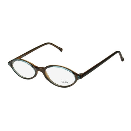 Acetate Temples Frame - New Enjoy By Rodenstock 2701 Womens/Ladies Designer Full-Rim Taupe / Teal Plastic Temples Hip Frame Demo Lenses 49-17-140 Eyeglasses/Eyewear