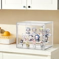 thumbnail image 2 of Clear Acrylic Display Case,4 Pack 3 Tier Adjustable Display Box Stand with 2 Movable Plates, Small Showcase Magnetic Door for Mini Action Figures Col, 2 of 6
