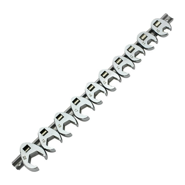 Almencla Ensemble de 10 Pcs Clé à Pied-de-Poule 3/8 Pouce Outil à Main Outils de Réparation à Extrémité Ouverte