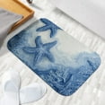thumbnail image 2 of 1pc Blue Starfish and Coral Absorbent Non-Slip Bathroom Thickened Flannel Rug Decor,Soft,Quick Drying,Suitable For Indoor/outdoor Use,Bathrooms,Bedrooms,Kitchens,Terrace,Laundry Rooms,16"x24", 2 of 9