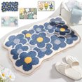 thumbnail image 1 of Sentmoon Washable Bath Mat Bathroom Rugs Moss Rug Floral Area Rugs Flowers Bathroom Rug Mat Extra Thick and Absorbent Bath Rugs Non-Slip Soft Bath Carpet Wash Dry Bathroom, 1 of 9