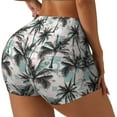 thumbnail image 2 of Naloa Hawaii Palms Biker Shorts for Women Seamless Scrunch Short Women’s Yoga Shorts for Gym Running Sport Shorts - Medium, 2 of 9